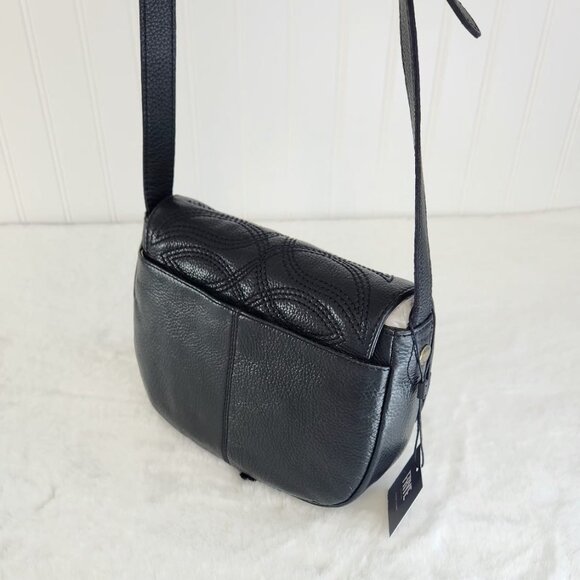 NWT Frye Women's Charlene Leather Small Saddle Bag, Black - Picture 7 of 10